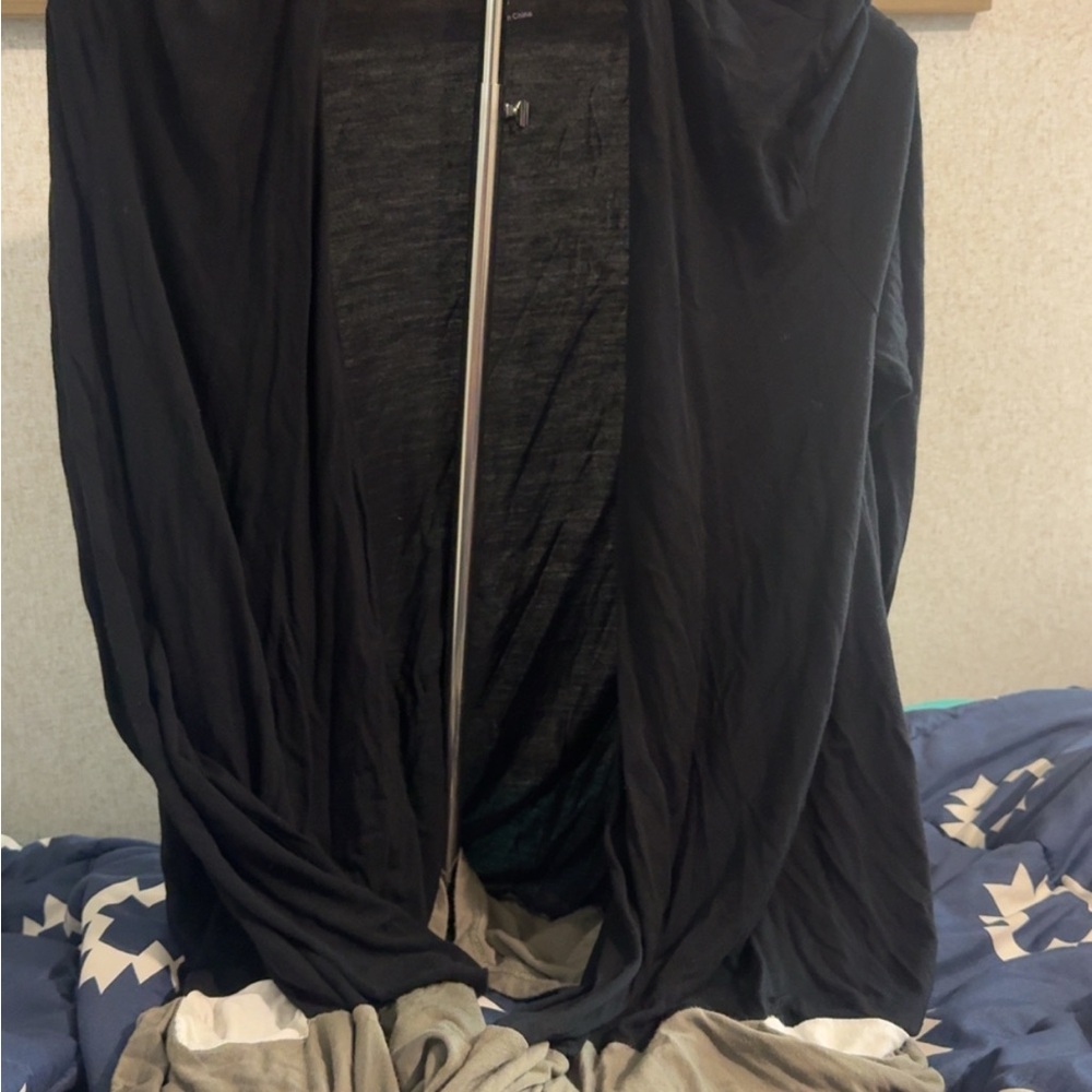 LOGO by Lori Goldstein Black Cardigan